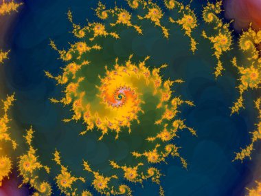 Soyut Fraktal sarmal bir koyu renklerde