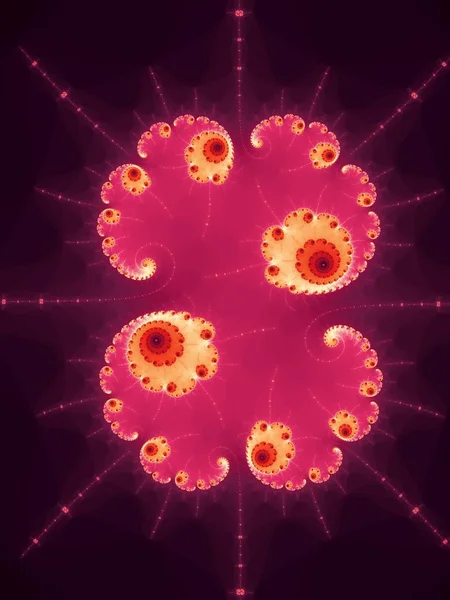 Dekoratif astronotlar Fraktal Julia 'nın parlak renkleri