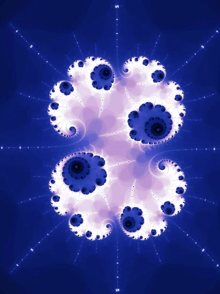 Fraktal spiral astroniras bir mavi renklerde