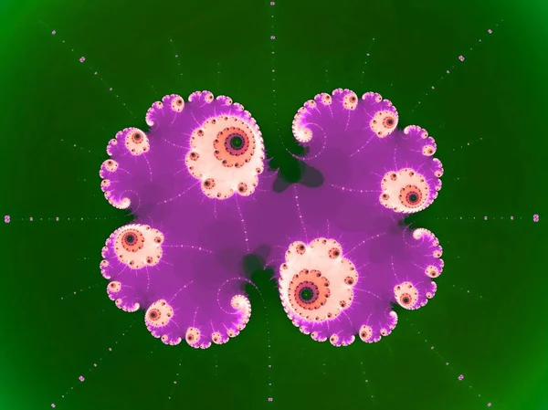 Dekoratif astronotlar koyu renkli fraktal Julia