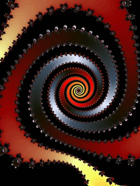 Fraktal astroniyatlar koyu renklerde spiral çizerler.