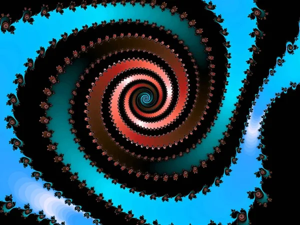 Fractales Astroniras Spirale Avec Illusion Rotation Dans Les Couleurs Vives — Photo