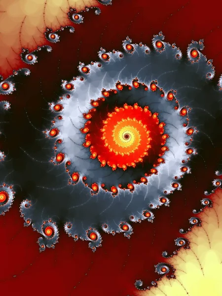 Fraktal astroniyatlar koyu renklerde dönme yanılsaması ile spiral yaparlar.