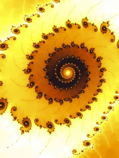 Parlak sarı renklerde dönme yanılsaması olan fraktal astronirler.