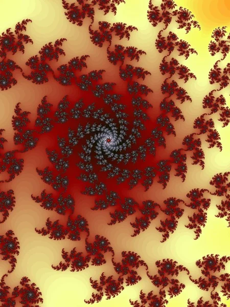 Parlak renklerde döndürme illüzyonuyla soyut fraktal spiral