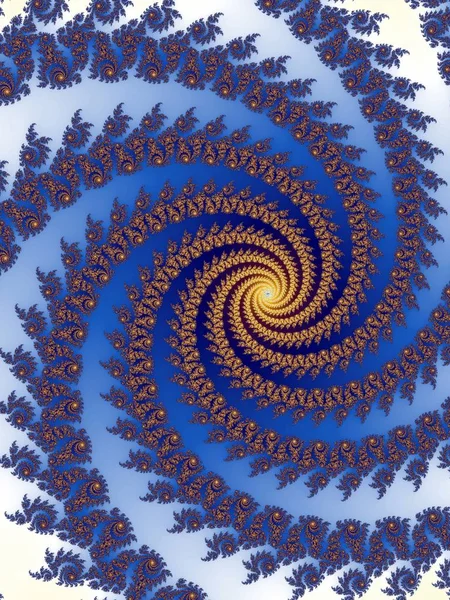 Parlak renklerde döndürme illüzyonuyla soyut fraktal spiral