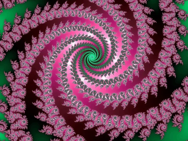 Fractal Espiral Decorativa Astroniras Con Ilusión Movimiento Colores Rosa Brillante — Foto de Stock