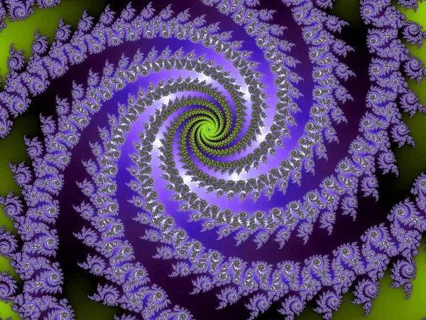 Fractal Espiral Decorativa Astroniras Con Ilusión Movimiento Colores Lila Brillante —  Fotos de Stock