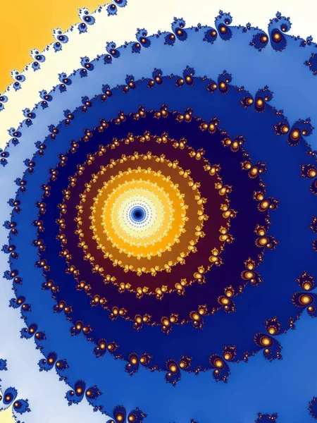 Parlak renklerde döndürme illüzyonuyla soyut fraktal spiral