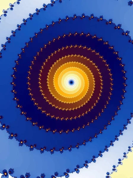 Parlak renklerde döndürme illüzyonuyla dekoratif fraktal spiral