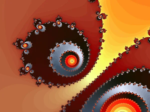 Parlak renklerde dekoratif fraktal spiral