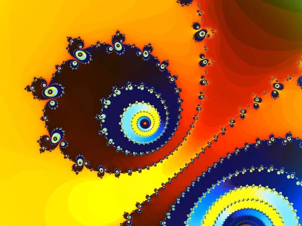 Parlak renklerde dekoratif fraktal spiral