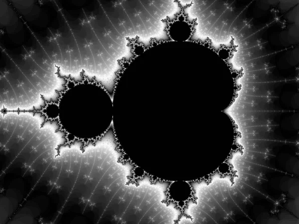 Κλαστικό Mandelbrot Μια Σκούρα Χρώματα — Φωτογραφία Αρχείου