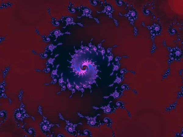 Soyut Fraktal sarmal bir koyu renklerde