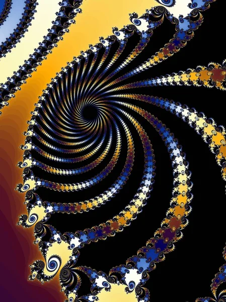 Soyut Fraktal sarmal bir koyu renklerde