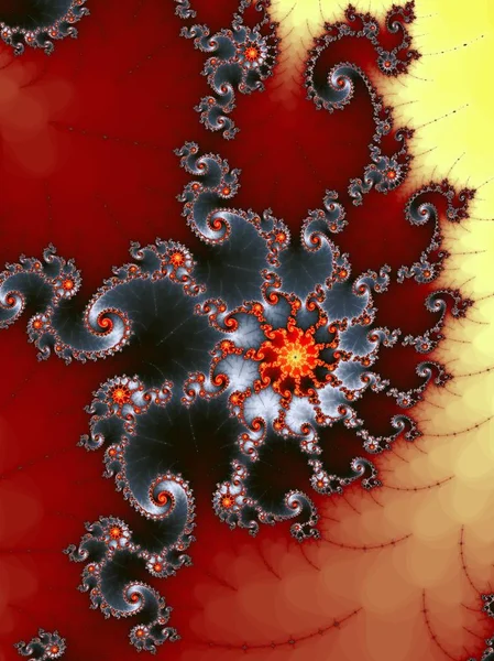 Abstrakte Fraktale Spirale Dunkler Farbe — Stockfoto