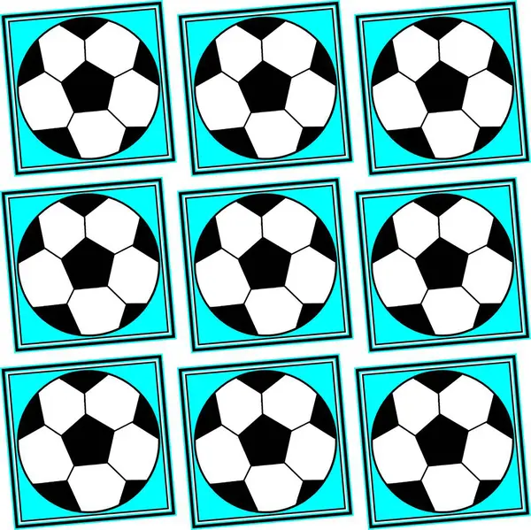 Patrón Sin Costuras Con Una Pelota Fútbol Colores Brillantes — Foto de Stock