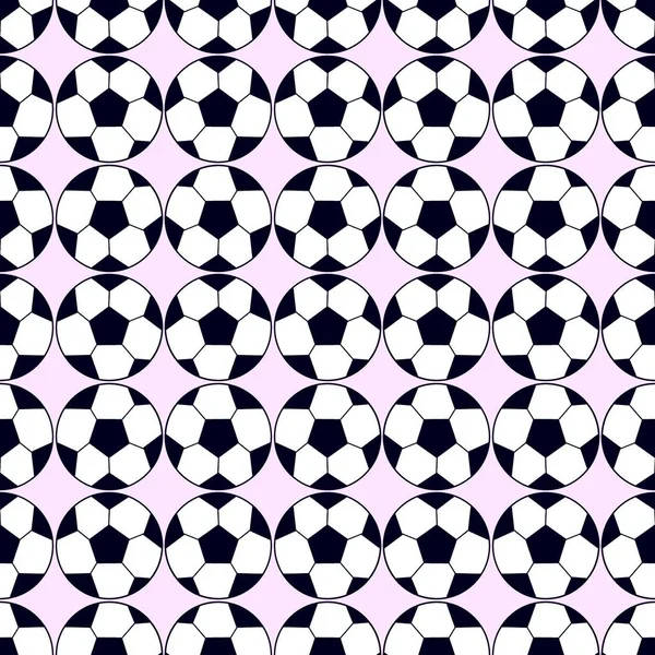 Seamless pattern with a soccer ball in a delicate colors.