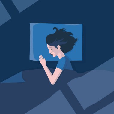 Ay ışığında uyuyan kız