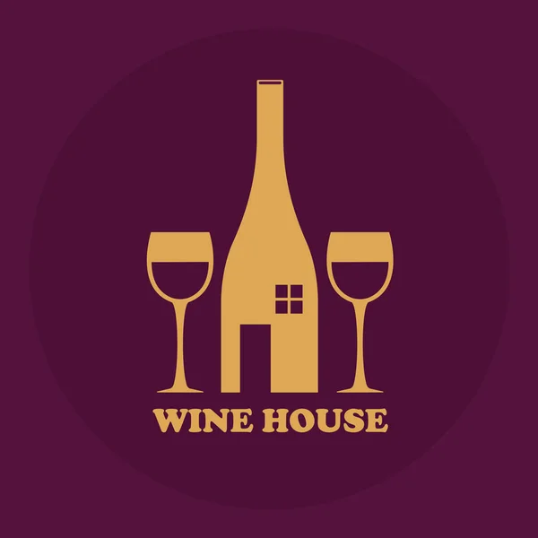 Şarap evi logosu — Stok Vektör