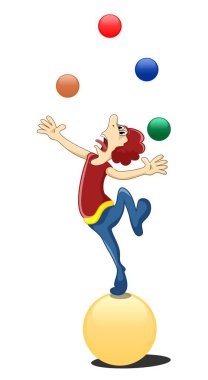 adil gücü test oyunu oynayan bir adam çizimi