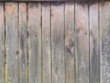 Kahverengi gri ahşap arka plan - Boyalı eski ahşap cephe