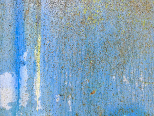 Blu arrugginito superficie metallica sfondo texture, primo piano metallico — Foto Stock