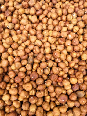 Fındık. Taze organik fileto. Fındık makrosu. Gıda arkaplanı.