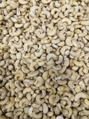 Arka plan olarak lezzetli kaju fıstığı, üst görünüm