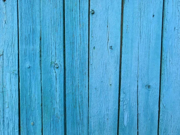 Blå närbild gamla trä staket bakgrund detalj Streak fiber efter behandling för chic konst utsmyckade tomt kopia utrymme — Stockfoto