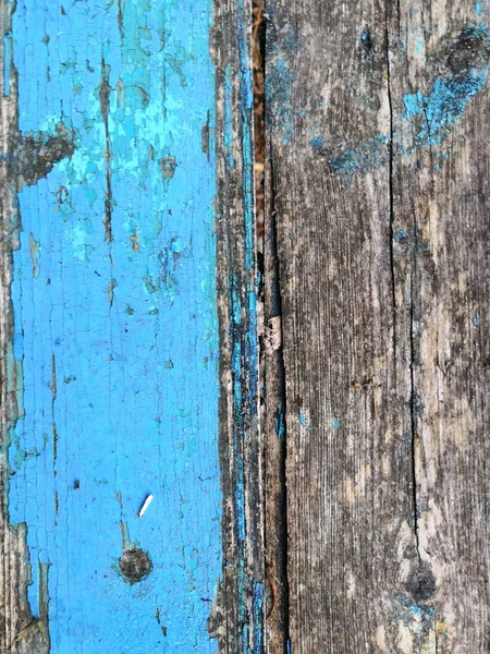 Blå närbild gamla trä staket bakgrund detalj Streak fiber efter behandling för chic konst utsmyckade tomt kopia utrymme — Stockfoto