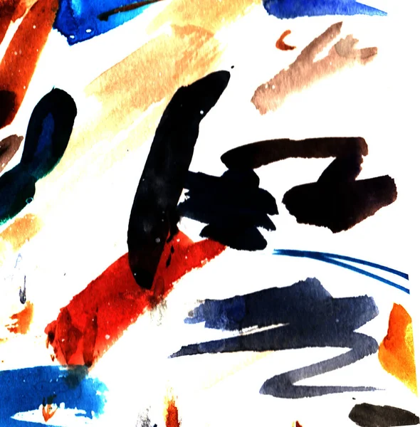 Soyut sanat kusursuz desen, renkli suluboya fırça darbeleri kaos yarattı. Arkaplan dokusu