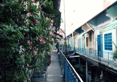 Çin kasabasında 100 yıllık yerleşim alanı, eski ev, antika