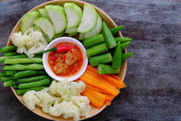 boiled vegetables as carrot, calabash, okra, string bean, brocco