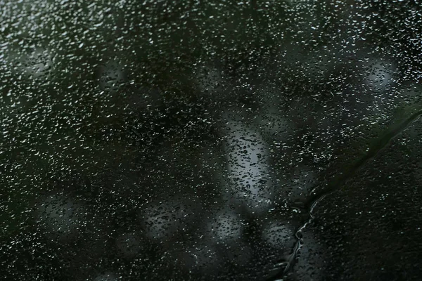 Texture of a glass with rain drops — Stock Photo, Image