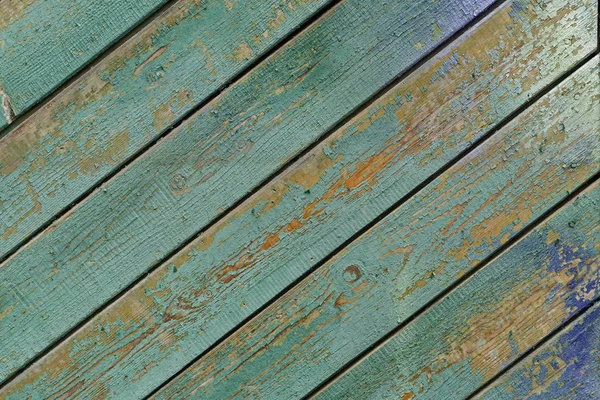 Konsistens av gamla Vintage träbrädor målade i cyan — Stockfoto