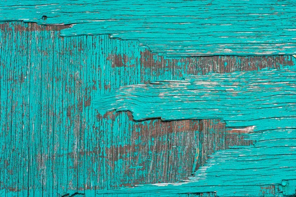 Immagine di sfondo. Texture di vecchia tavola di legno con pittura ciano — Foto Stock