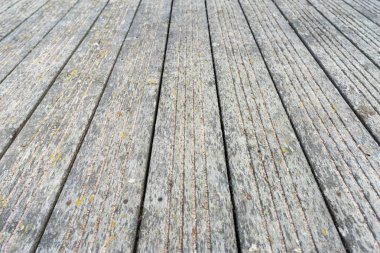 Eski ahşap zemin. Vintage Arka Plan. Yaşlı Yıpranmış Ahşap Tahtalar. Geminin Eski Güvertesi. Yıpranmış kaba ahşap plakalar. Kirli Zemin Yüzeyi. 