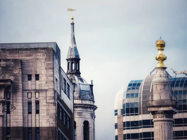 Toppen Van Prachtige Gebouwen Londen Daken Van Historische Gebouwen Londen — Stockfoto
