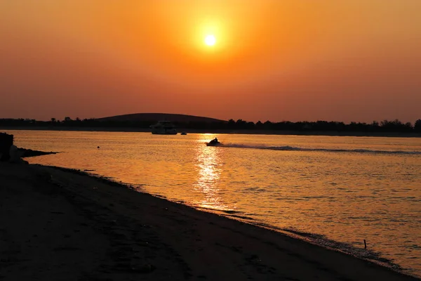 Bootsfahrt Auf Dem Meer Abend — Stockfoto