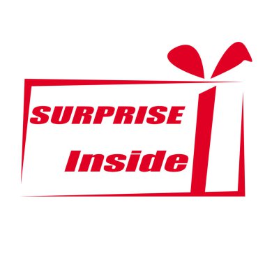 Sürpriz Inside-promosyon etiket-Sticker