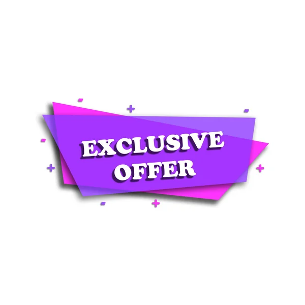 Exclusive Offer Promotion Label Sticker — Stock Photo, Image