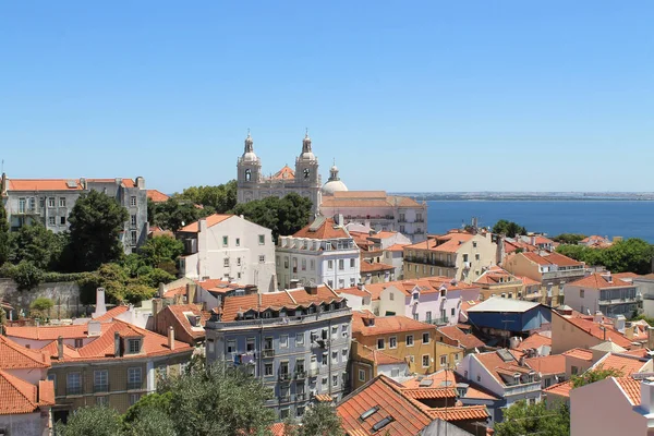 Lizbon şehrinin panoramik görünüm