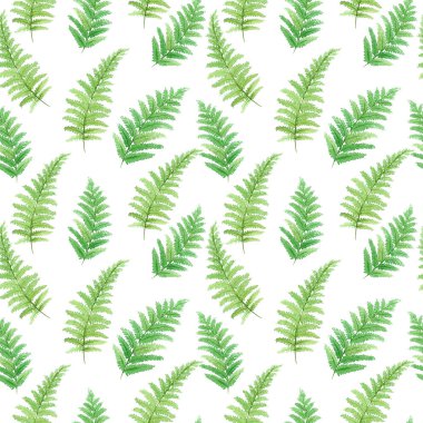 Güzel tropikal egzotik yaprakları ile suluboya dikişsiz desen. Arka plan, duvar kağıdı, tekstil, baskılar, giysi, tasarım için en iyi. El boyaması illüstrasyon