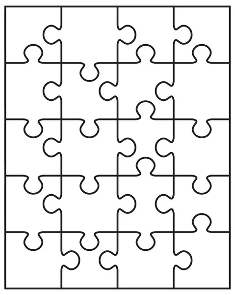 Illusztráció Különálló Részeinek Fehér Puzzle — Stock Vector
