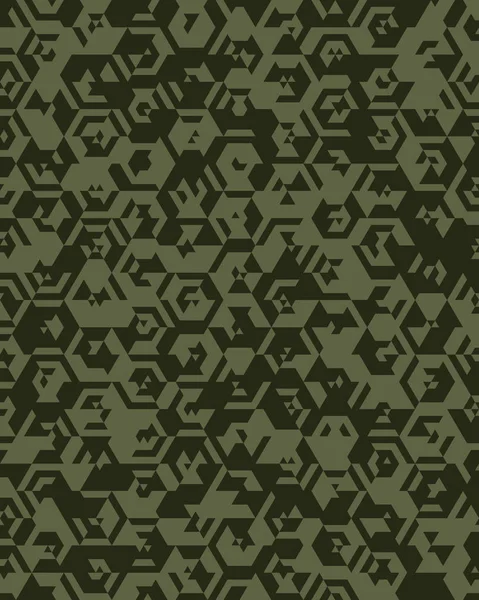 Patrón Camuflaje Fondo Sin Costuras Ilustración Vectorial Militar Textura Geométrica — Archivo Imágenes Vectoriales