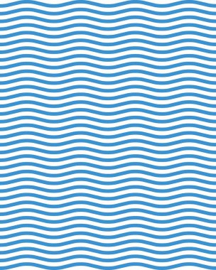 Kusursuz mavi dalgalı çizgiler basit desen, soyut geometrik arkaplan