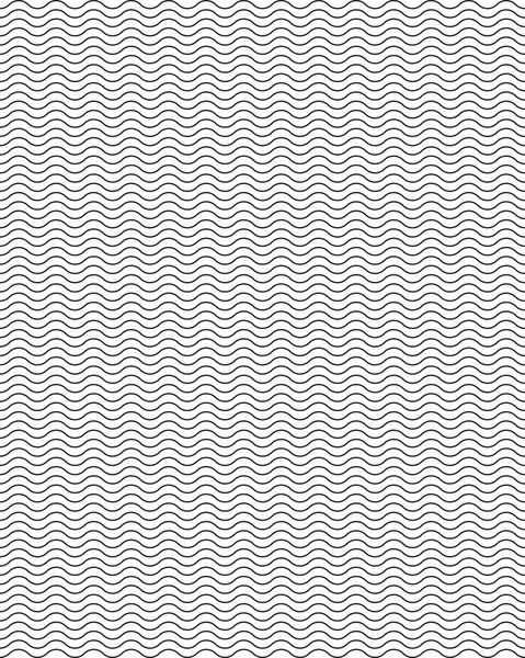 Nahtlose Schwarz Weiße Wellenlinien Einfaches Muster Abstrakter Geometrischer Hintergrund — Stockvektor