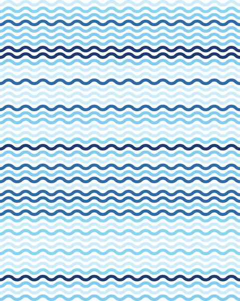 Безшовні Сині Хвилясті Лінії Простий Візерунок Абстрактний Геометричний Фон — стоковий вектор