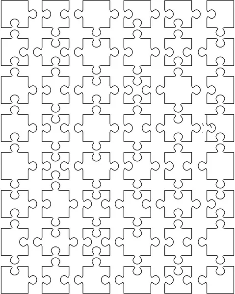 Illustratie Van Afzonderlijke Delen Van Grote Witte Puzzel Rechtenvrije Stockvectors